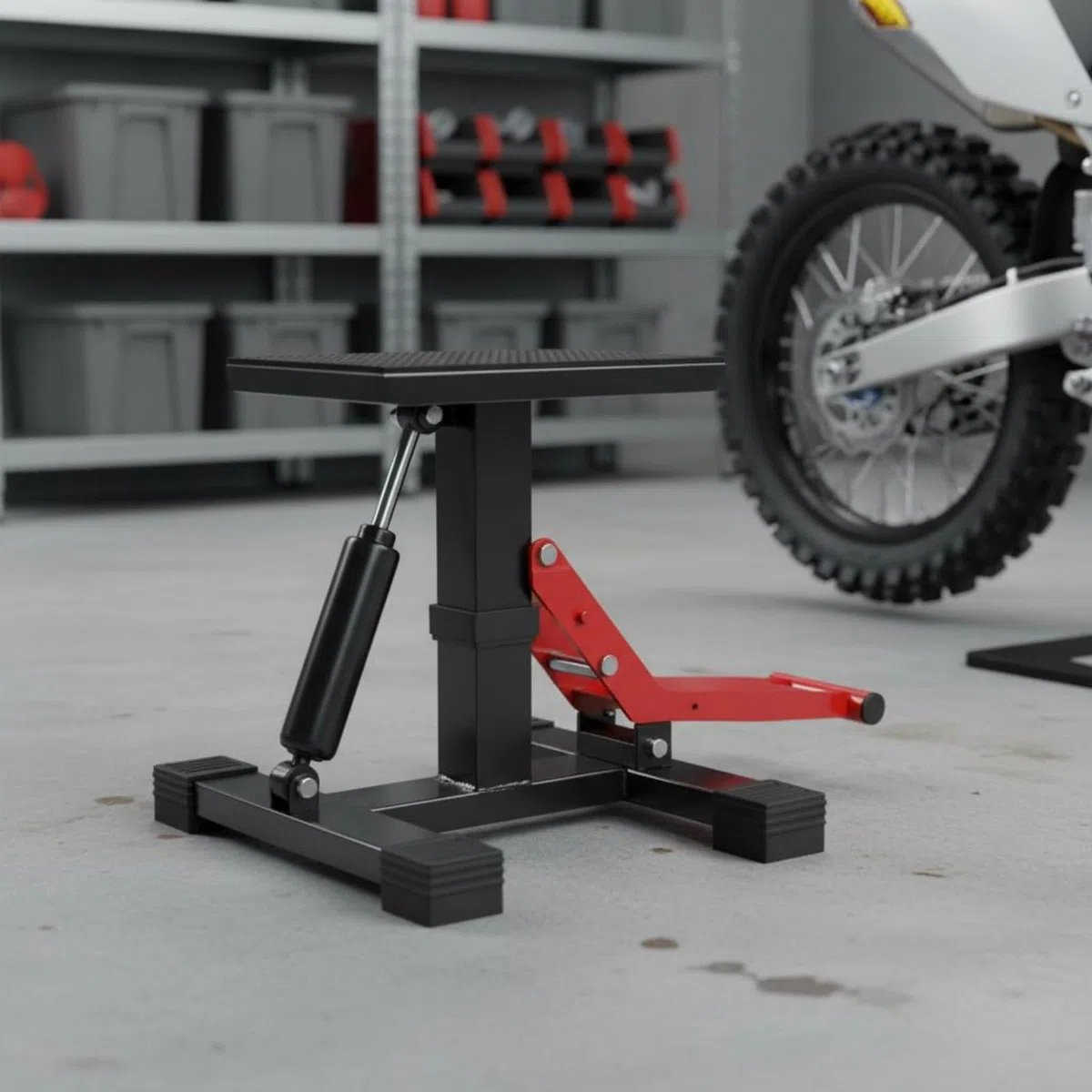 Motorrad Hebebühne Motorradheber Wartungsbühne Montageständer Werkstattheber mit Hydraulischem Anheben Und Kontrolliertem Absenken aus Starker