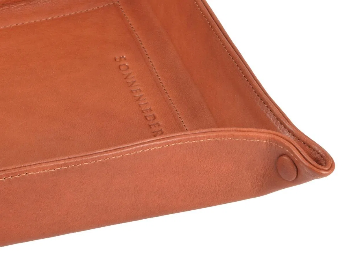 SONNENLEDER Ablageschale Leder Taschenleerer Schale Lederschale natur VIDE POCHE