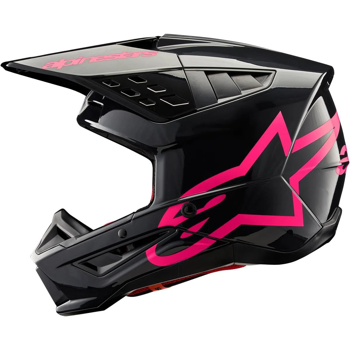 Alpinestars Motocross-Helm S-M5 Corp - Schwarz/Diva Pink/Glossy