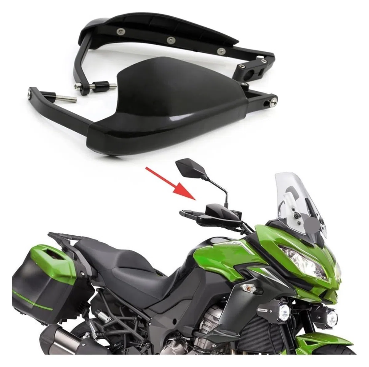 Motorrad Handschutz Für Kawasaki Für Versys650 Für KLE650 2015-2022 Motorrad-Lenkerschutz Griffschutz Handschutz Windschutzscheibe