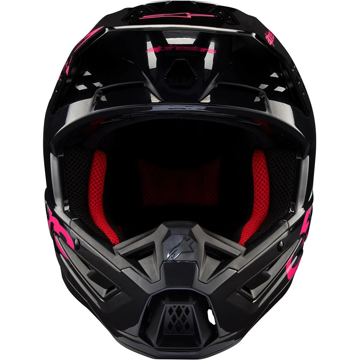 Alpinestars Motocross-Helm S-M5 Corp - Schwarz/Diva Pink/Glossy