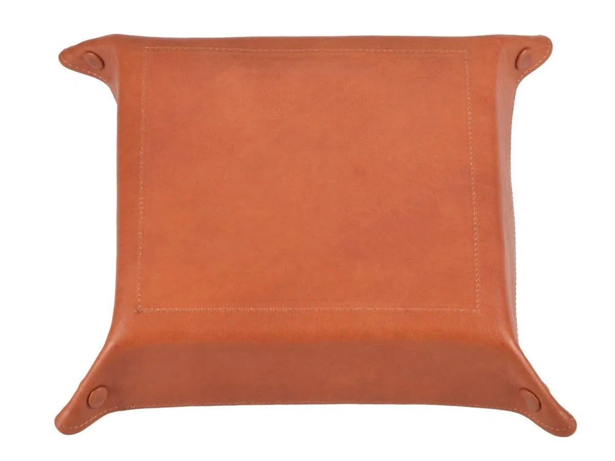 SONNENLEDER Ablageschale Leder Taschenleerer Schale Lederschale natur VIDE POCHE