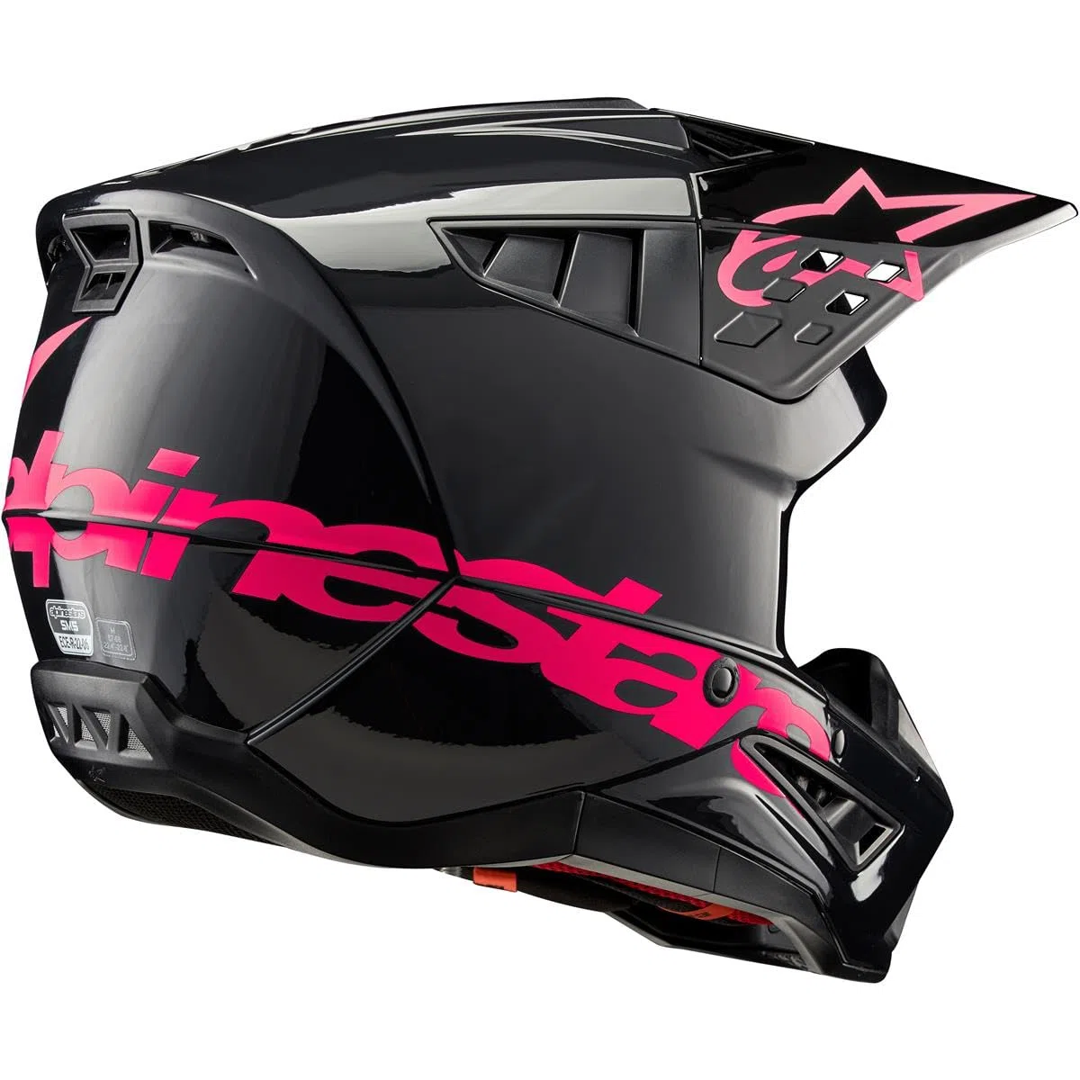 Alpinestars Motocross-Helm S-M5 Corp - Schwarz/Diva Pink/Glossy
