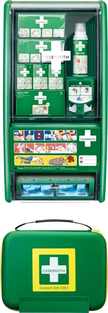 CEDERROTH Erste-Hilfe-Station Set Verbrennung, DIN 13157, Sie erhalten 1 Packung