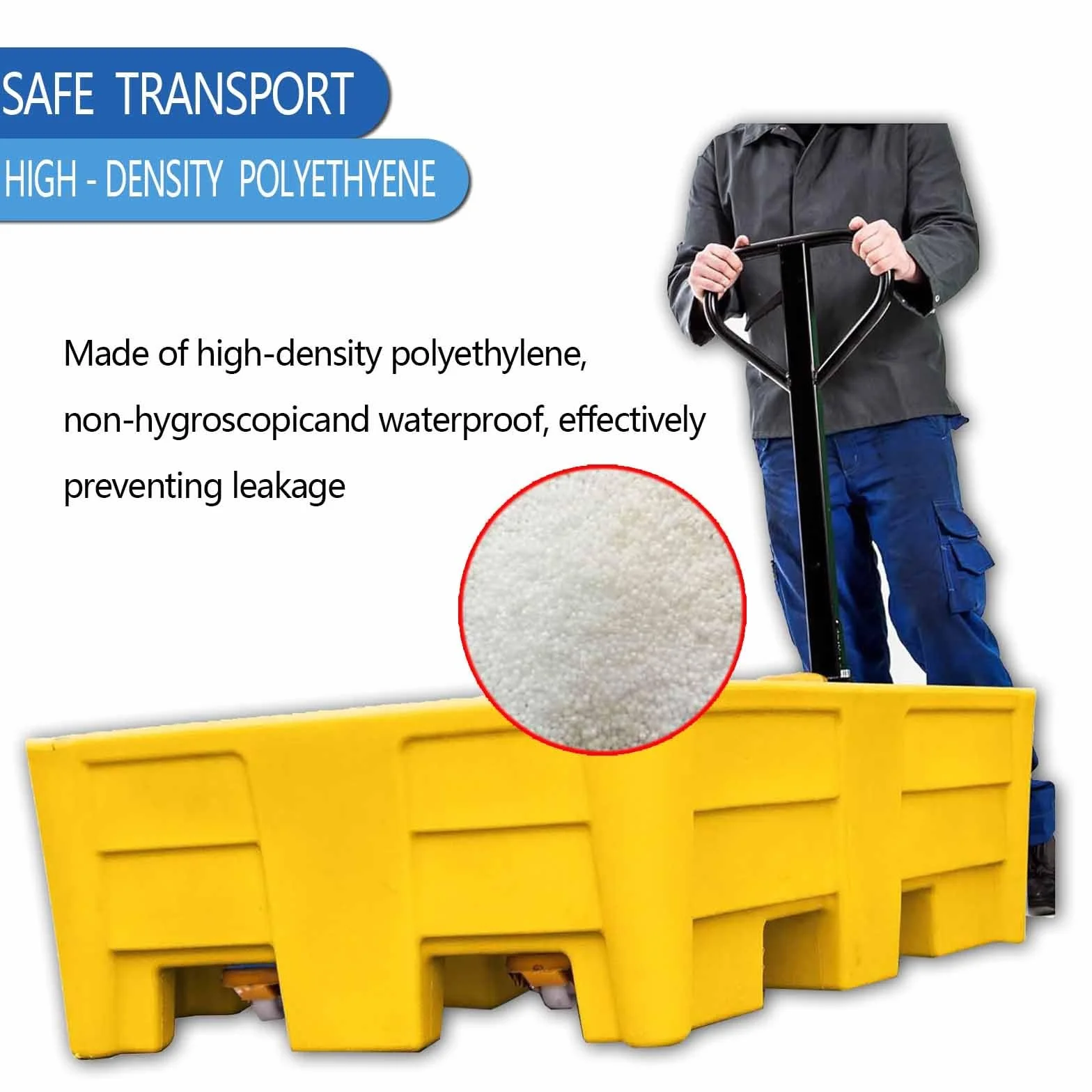 Generisch Auffangwanne für Ölfässer – Auslaufsichere Auffangwanne, abnehmbare Plattform (120 x 60 x 18 cm) – Ideal für Labor und Industrie, Schutz vor Öltankleckagen