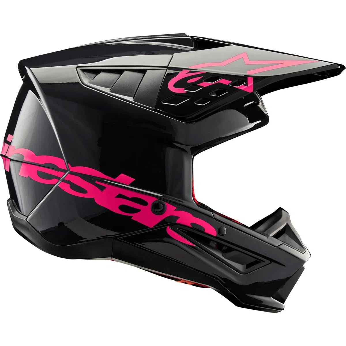 Alpinestars Motocross-Helm S-M5 Corp - Schwarz/Diva Pink/Glossy